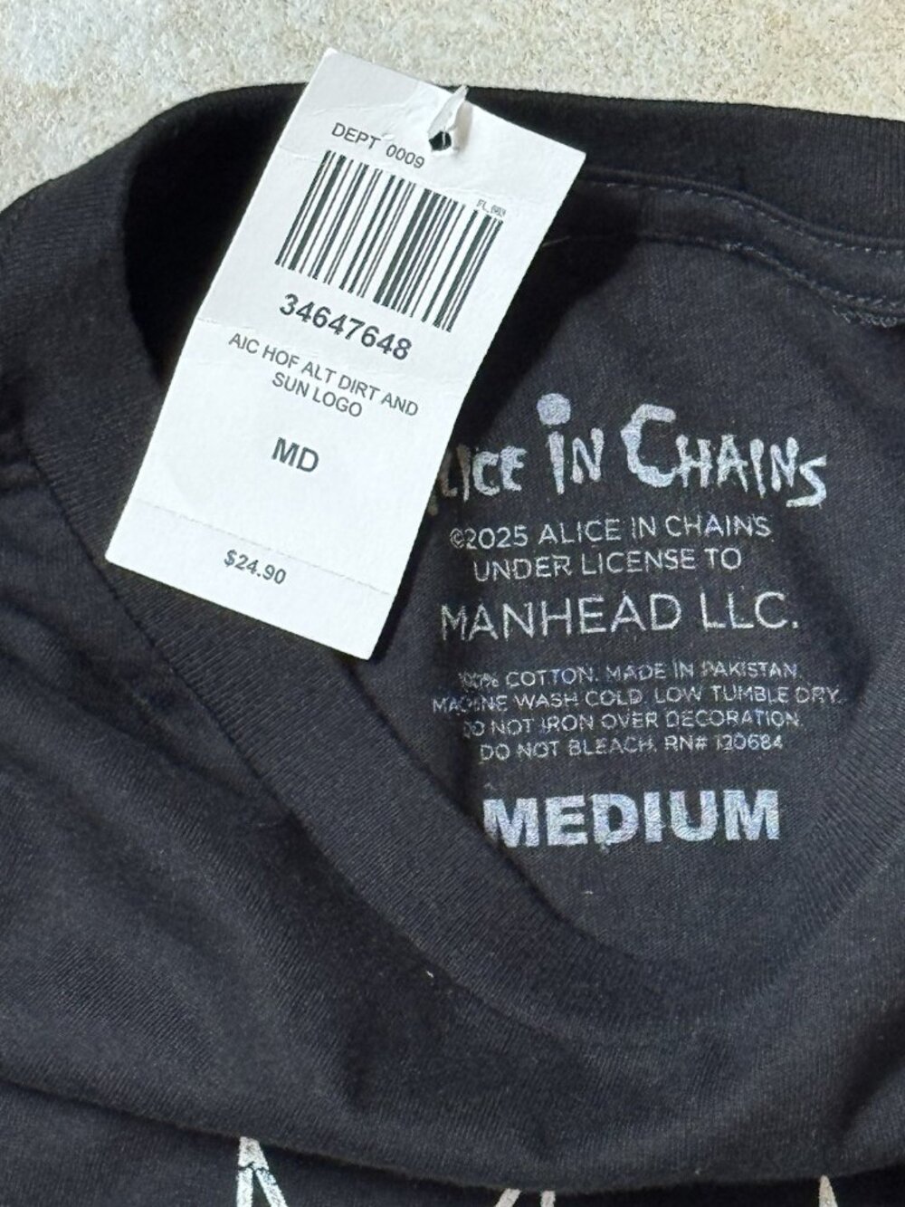 Alice In Chains Dirt Sun Logo T-Shirt MEDIUM New With Tags - Picture 6 of 6
